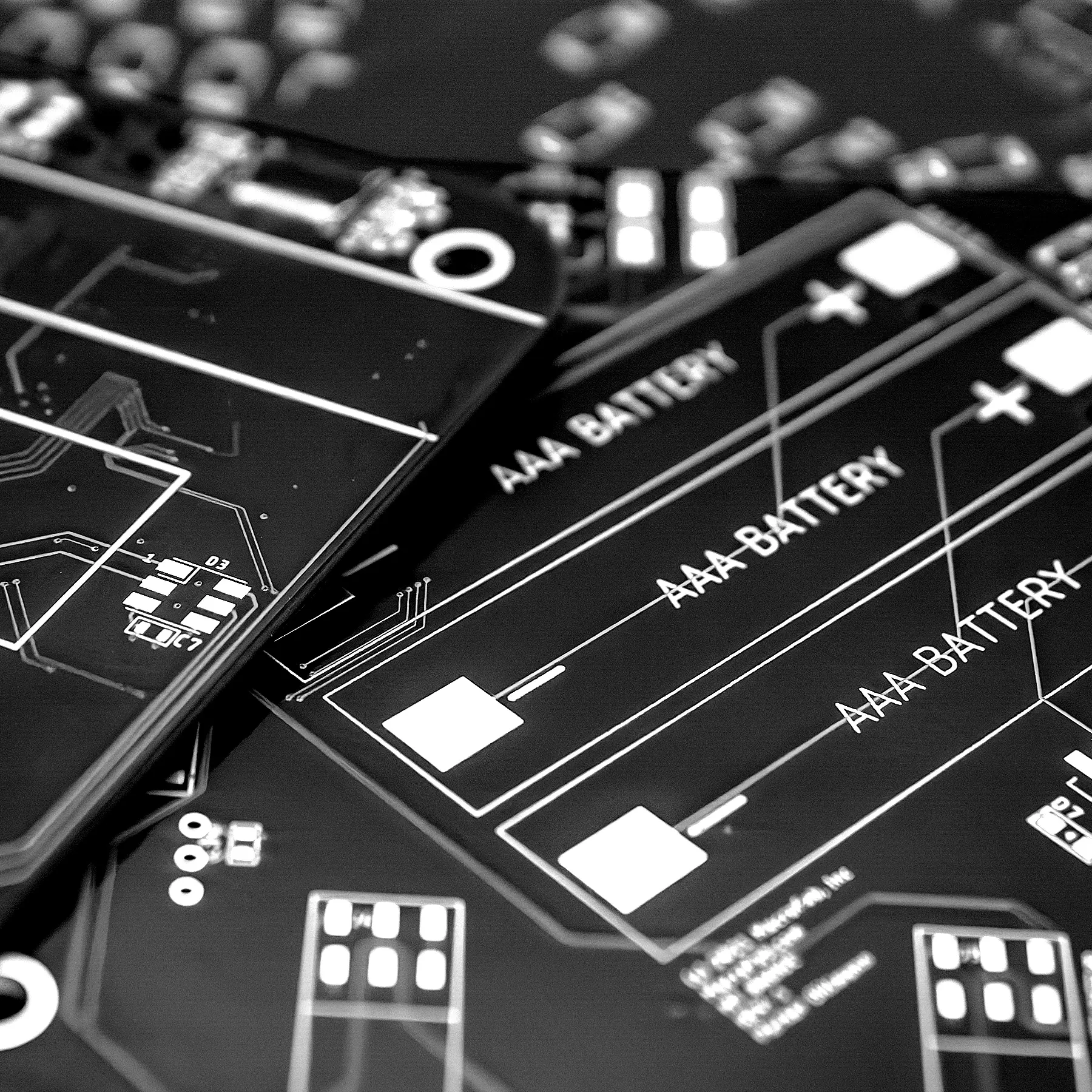 Bare pcb battery